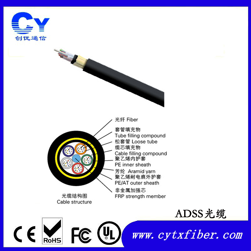 ADSS full media self - supporting fiber optic cable