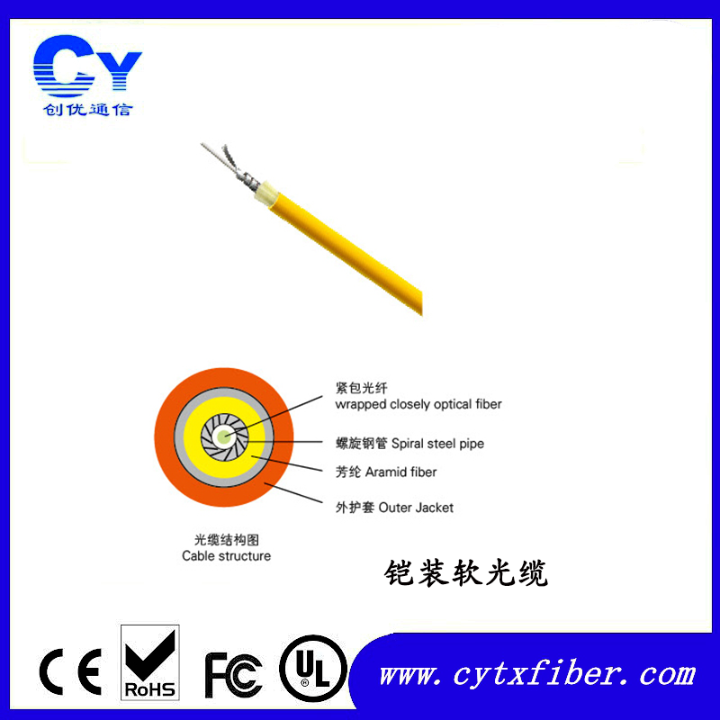 Armoured fiber optic cable